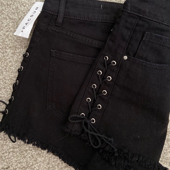 PacSun Pants - HIGH RISE LACE UP SHORTS — NWT!